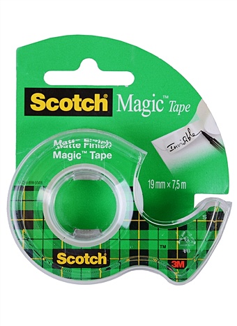 Лента клейкая невидимая MAGIC, 19мм*7,5м, Scotch клейкая лента 3m scotch giftwrap 15 7100093925