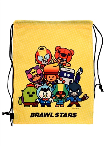 Мешок для сменной обуви Команда Yellow 1отд., 320*410мм, Brawl Stars набор brawl stars сумка бойцы на чёрном мешок для обуви команда героев