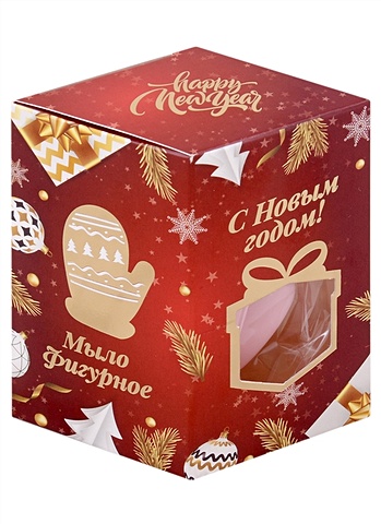 Новогоднее мыло в подарочной коробочке Варежка (60 г) (ZT06038881) браслет в подарочной коробочке цепь цвет золото