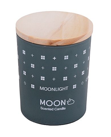 Свеча ароматическая с деревянной крышкой Moon (8х6) ароматическая свеча как солнце moon 260 мл