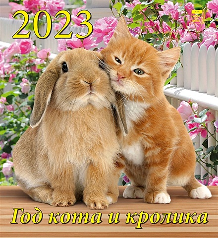 Календарь настенный на 2023 год Год кота и кролика