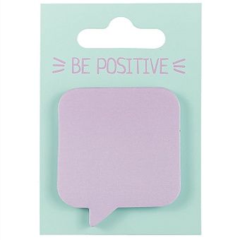 Стикеры «Be positive. Сноска» лиловые, 45 х 51 мм