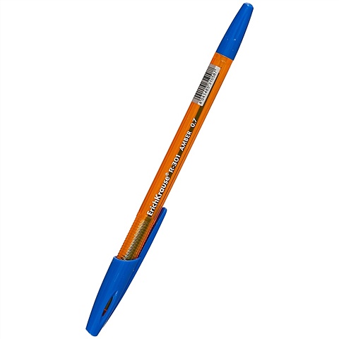 Ручка шариковая синяя R-301 Amber Stick 0.7мм, к/к, Erich Krause ручка шариковая erich krause r 301 amber stick узел 1 0 мм чернила синие длина линии письма 1000 метров
