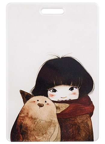 Чехол для карточек Саша и очаровательный Толя (девочка с котом) девочка в кепке с котом