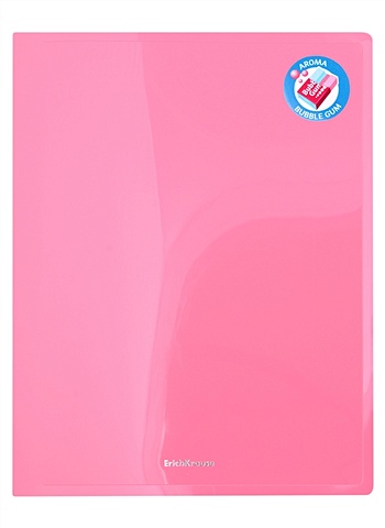 Папка 4кольца А4 Glossy Bubble Gum 24мм, арома, пластик, ассорти, Erich Krause папка на молнии erich krause пластиковая для творчества glossy bubble gum розовый 54999