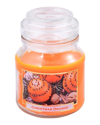 Ароматизированная свеча в баночке Рождественский апельсин (130 г) свеча в банке вещицы peony freesia 7 5х11см 27ч г ароматизированная