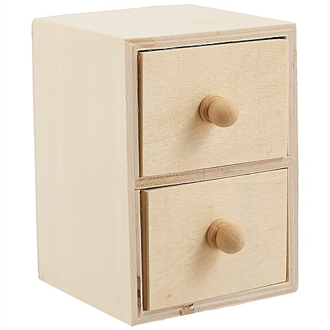 Комод деревянный с двумя ящиками с ручками (11*7,5*8)