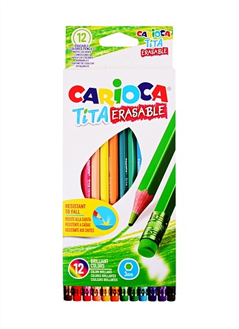 карандаши цветные 24цв трёхгранные к к подвес carioca Карандаши цветные 12цв CARIOCA TITA, к/к, подвес, Universal