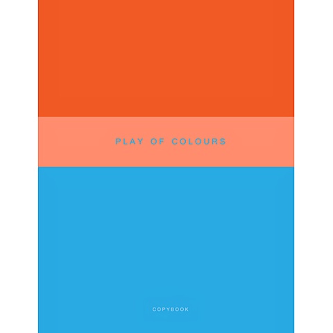 Неоновый дуэт. Голубой и оранжевый ТЕТРАДИ А4 (*скрепка) 48Л. Обложка: пантонная печать