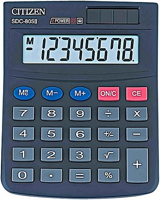 Калькулятор настольный CITIZEN SDC-805BN калькулятор 12 разрядный настольный двойн питание черный 206 155мм