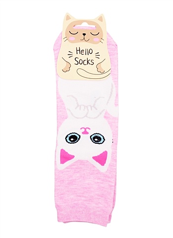 Носки Hello Socks Котенок (высокие) (36-39) (текстиль) носки hello socks собачка высокие 36 39 текстиль