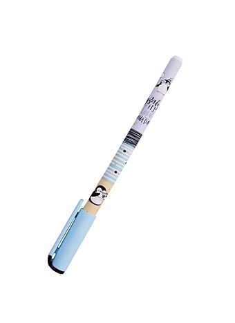 Ручка шариковая синяя Пингвины ручка в открытке крутой мужик шариковая синяя паста 1 0 мм artfox