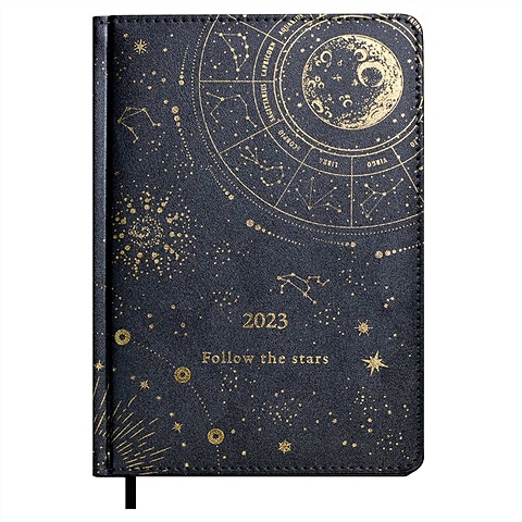 Ежедневник датированный 2023 Астролог Плонже, А5, 176 листов, черный ежедневник датированный 2023 астролог плонже а5 176 листов синий