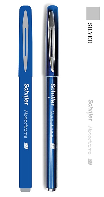 Ручка гелевая синяя, Schiller (син корп)