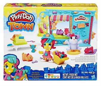 Play-Doh Игровой набор Магазинчик домашних питомцев (набор пластилина, 5 цветов) (168 г) (3+)