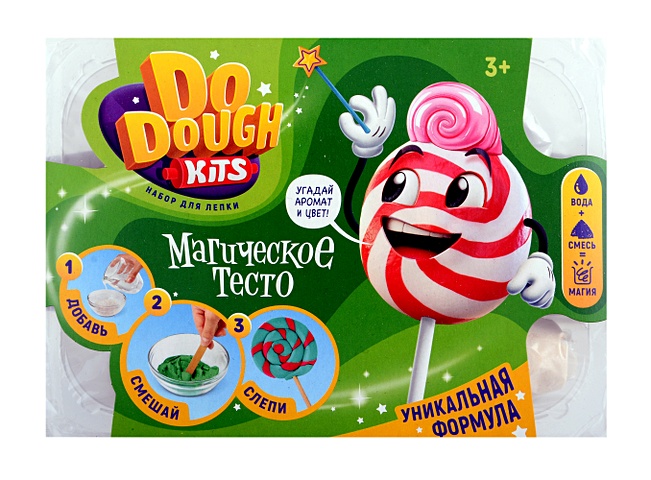 цена Игрушки для творчества детей старше трех лет: сухое тесто для лепки, с маркировкой «DO DOUGH kits» набор Леденцы