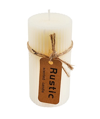 Свеча-столбик ароматическая Rustic (яблоко с корицей) (10х5) цена и фото