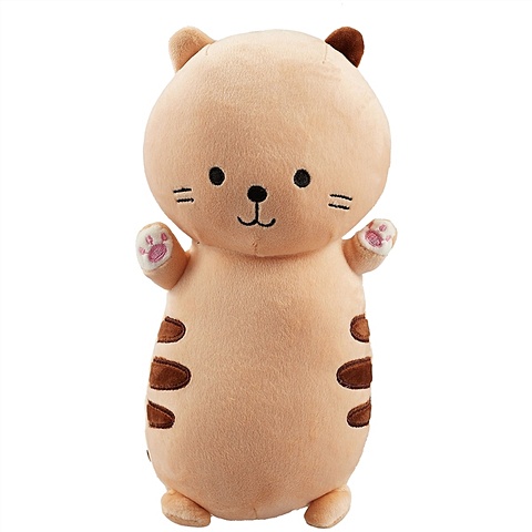Мягкая игрушка «Котик на спине», рыжий, 32 см