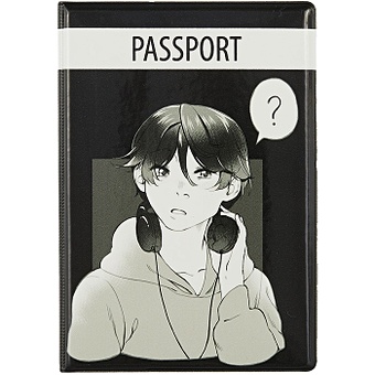 Обложка для паспорта Аниме Парень с наушниками (Сёнэн) (ПВХ бокс)