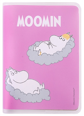 Записная книжка А7 80л кл. MOOMIN Муми-тролли на облаках в ПВХ-обложке, тонир.внутр.блок записная книжка для девочек единорог в облаках 50042