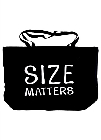 Сумка большая Size matters (черная) (текстиль) (70х45х17) (СК2022-155)