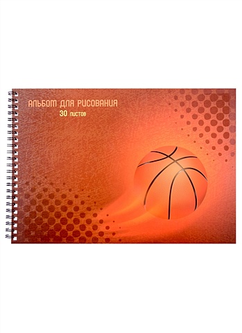 Альбом для рисования 30л Basketball гребень, мел.картон, выб.лак waterproof basketball