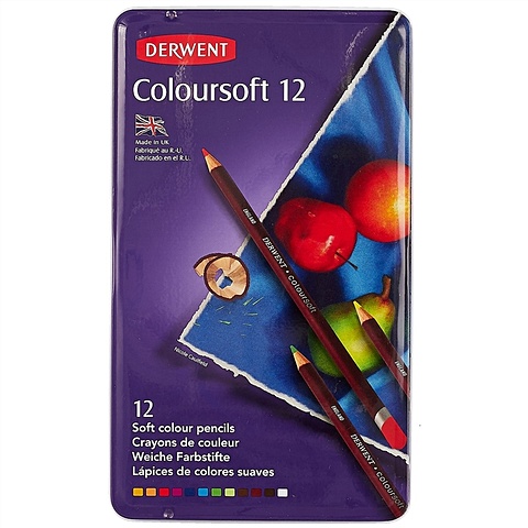 Цветные карандаши «Coloursoft», Derwent, 12 цветов