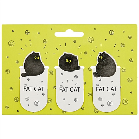 магнитные закладки fat cat 3 штуки Магнитные закладки «Fat cat», 3 штуки