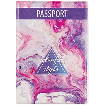 Обложка для паспорта Colorful style (ПВХ бокс) цена и фото