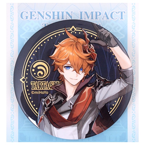 Значок Genshin Impact Fatui Can Badge Tartaglia значок genshin impact banner art – the spark knight klee can badge