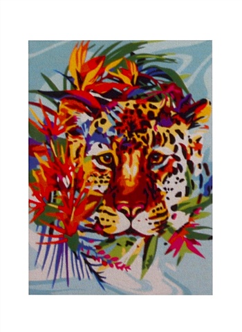 Холст с красками по номерам Цветной леопард, 22 х 30 см холст с красками по номерам 22х30 см цветной леопард арт hs307