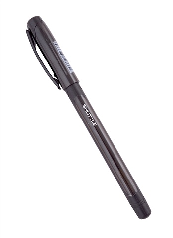 Ручка гелевая черная Shuttle 0,5мм, игольч.стержень, Berlingo