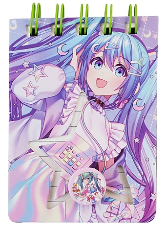 Блокнот А7 70л лин. Anime girls спираль, карт.обл., ассорти, инд.уп. набор anime 1 блокнот стикерпак