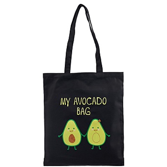 Сумка My avocado bag, черная, 40 х 32 см