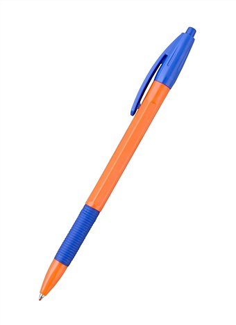 Ручка шариковая авт. синяя R-301 Orange Matic&Grip 0,7, ErichKrause