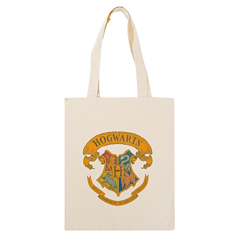 Сумка-шоппер Гарри Поттер Герб Хогвартса, белая (текстиль) (40х34) сумка гарри поттер герб хогвартса