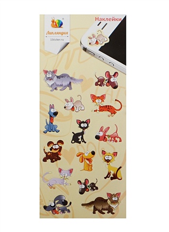 Наклейка декоративная бумажная Кошки и собаки 1 (70х160) (3+) (упаковка)