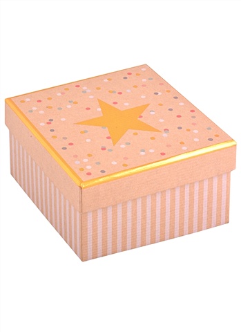 Коробка подарочная Звездочка 9*9*5,5см, картон коробка подарочная hearts on black 9 9 5 5см картон