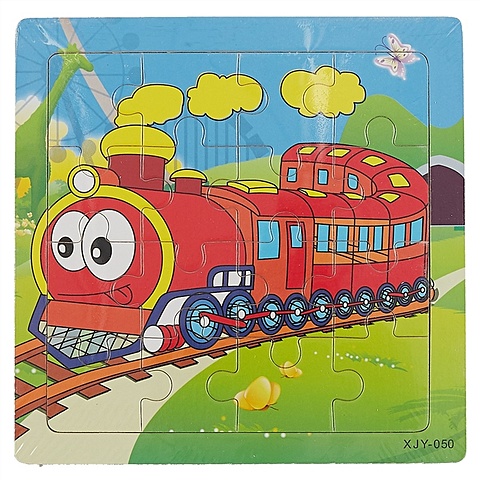 цена Пазл детские «Поезд», 16 деталей