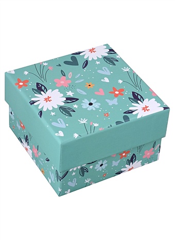 Коробка подарочная Цветы 11*11*6,5см, картон