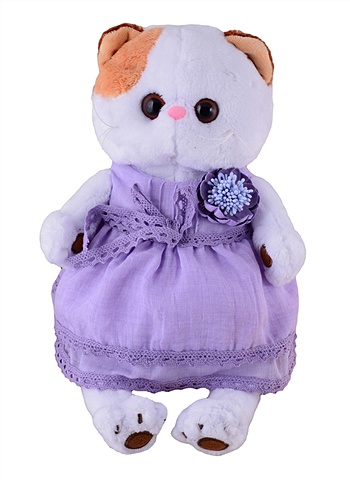 Мягкая игрушка Ли-Ли в лавандовом платье (24 см) budibasa кошечка ли ли в платье с шарфом 24 см многоцветный