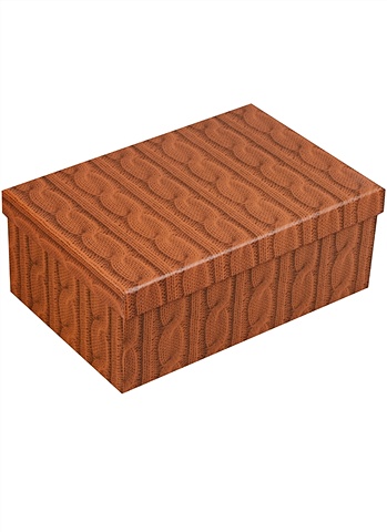 Коробка подарочная Вязаные косички, горчичный, 17*11*7.5см подарочная коробка действуй дерзко прямоугольная 27 х 17 х 11 см
