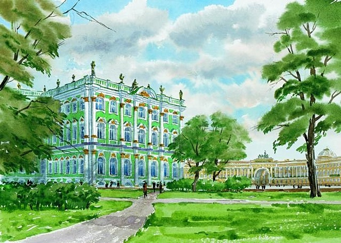 Репродукция в рамке Зимний дворец