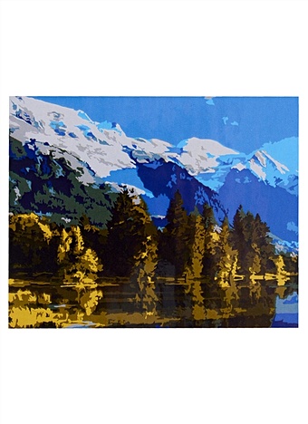 Холст с красками по номерам Яркий горный пейзаж, 17х22 картина по номерам горный пейзаж 40x40 см