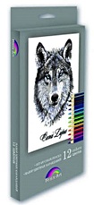 Карандаши, Набор, 12 цветов, Феникс+ Волк картонная коробка набор для арт терапии ежедневник полудатированный 12 цветных карандашей