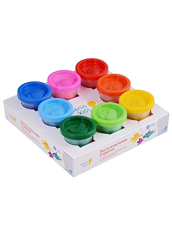 Набор для детской лепки Тесто-пластилин 8 цветов цена и фото