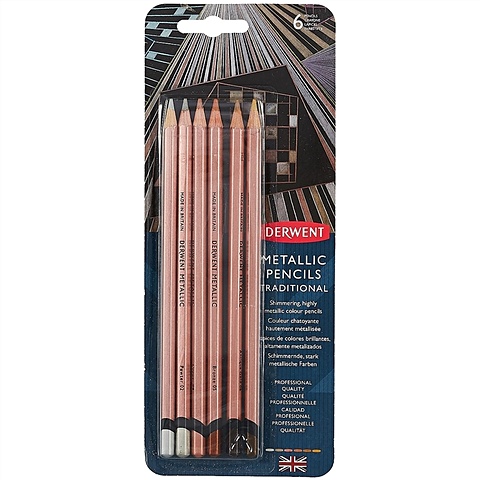 Набор цветных карандашей Metallic традиционные цвета 6цв в блистере