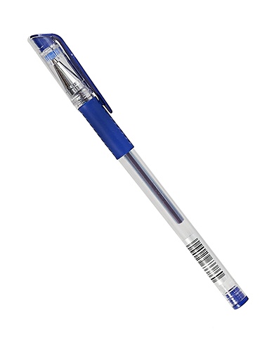 Ручка гелевая синяя, GoodMark гелевая ручка с подвеской fluffy cat синяя
