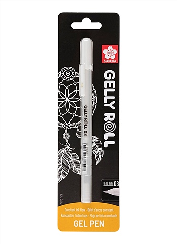 Ручка гелевая белая Gelly Roll 0.8мм ручка гелевая sakura gelly roll 0 4мм белый xpgb 50