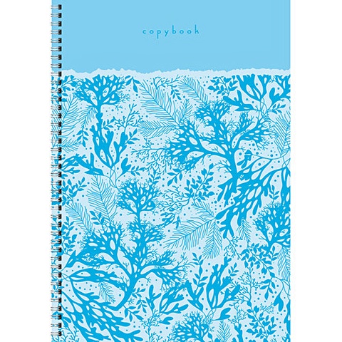 Неоновый сад. Голубой ТЕТРАДИ А4 (евроспираль) 80Л. Обложка: пантонная печать